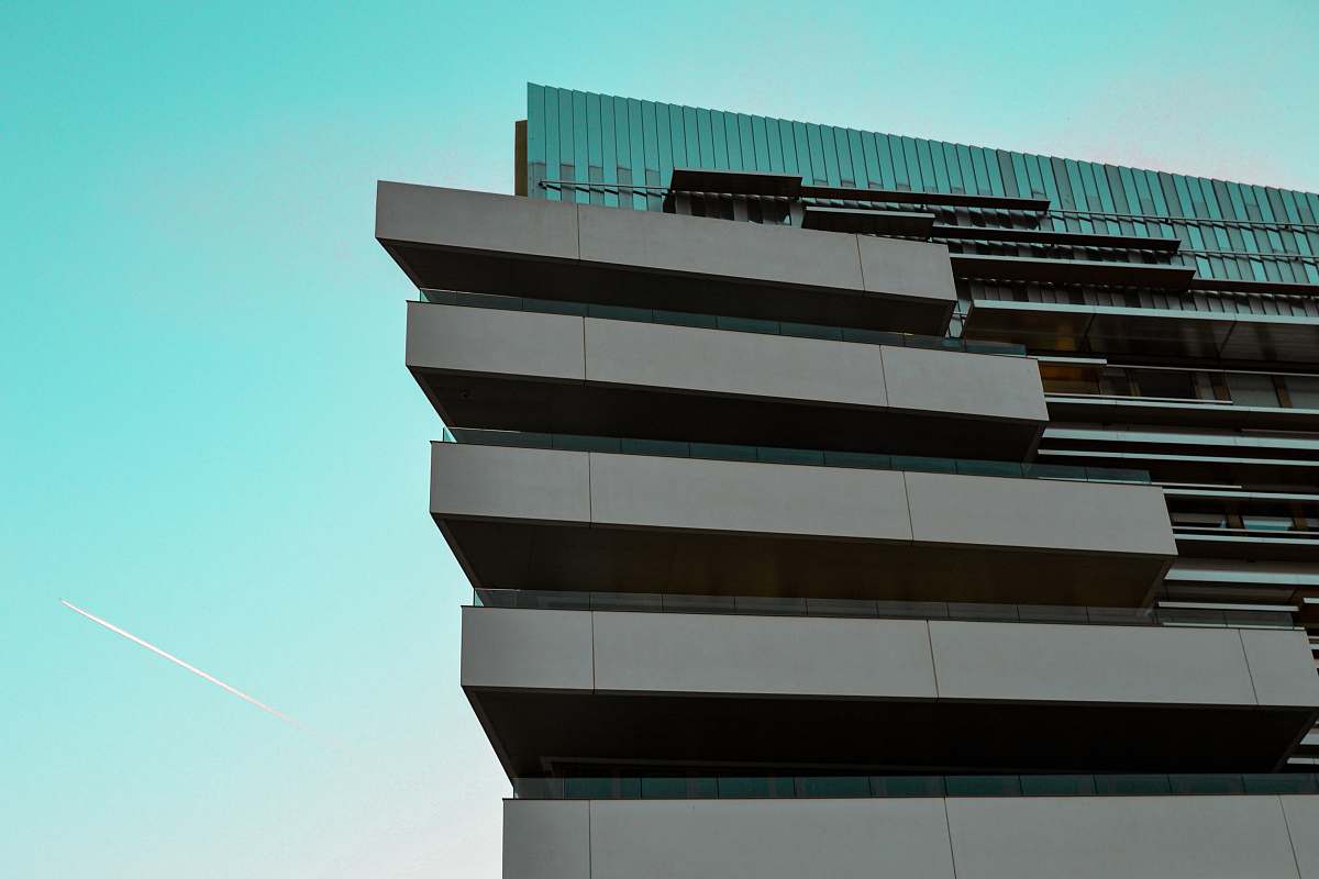 office building grey building urban
